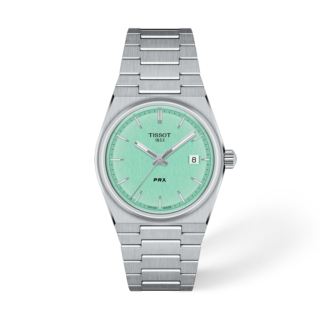 Reloj Tissot PRX 35 mm Cuarzo Verde claro T137.210.11.091.00 – vista frontal
