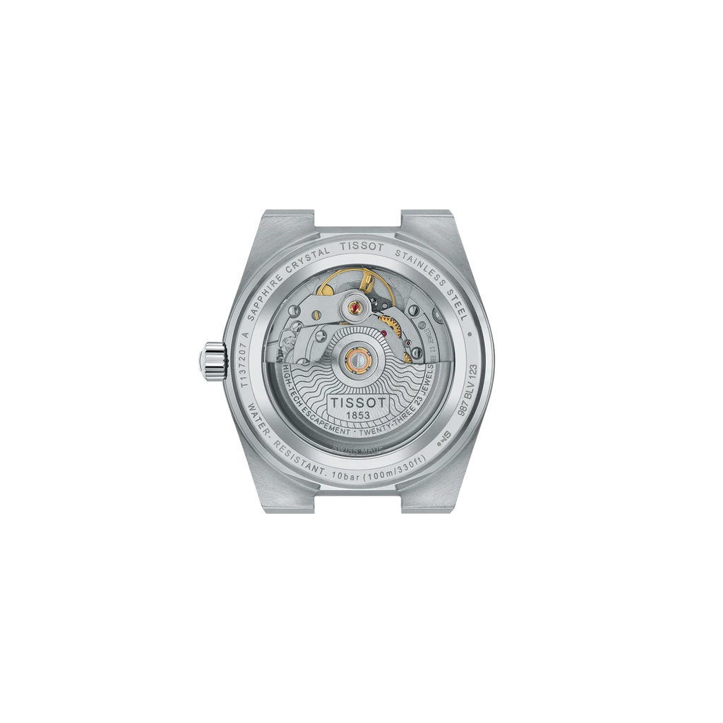 Reloj Tissot PRX Powermatic 80 35 mm Automático Verde T137.207.11.091.00 – vista posterior