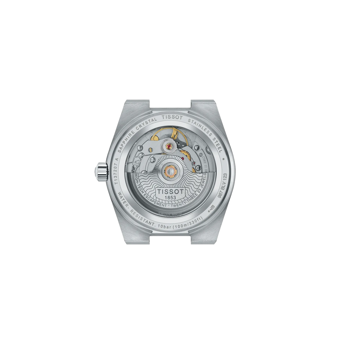 Reloj Tissot PRX Powermatic 80 35 mm Automático Verde T137.207.11.091.00 – vista posterior