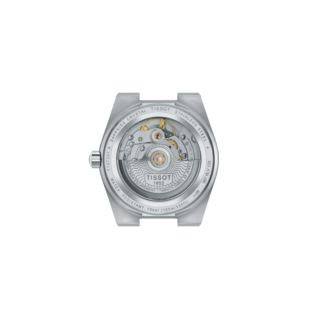 Reloj Tissot PRX Powermatic 80 35 mm Automático Azul T137.207.11.041.00 – vista posterior