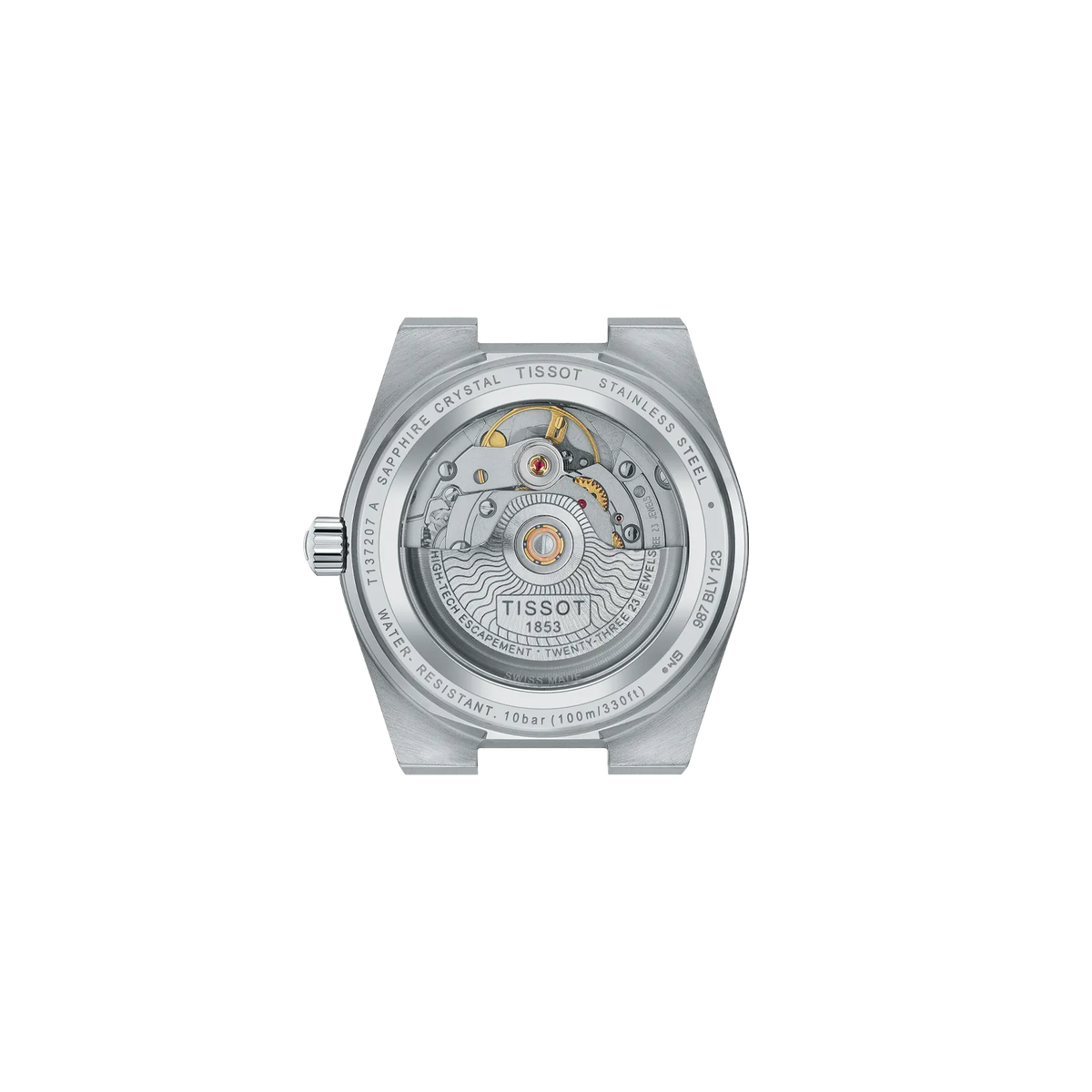 Reloj Tissot PRX Powermatic 80 35 mm Automático Azul T137.207.11.041.00 – vista posterior