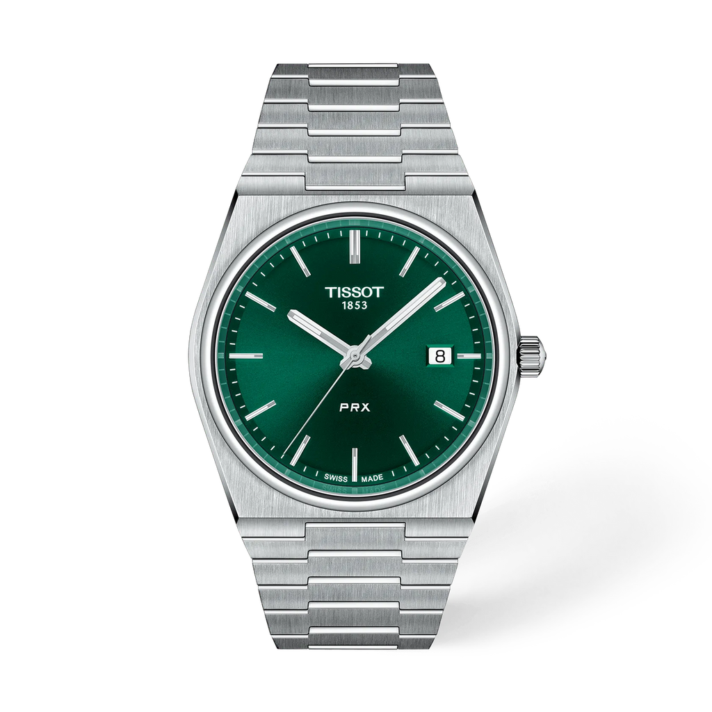 Reloj Tissot PRX 40mm Cuarzo Hombre Verde T137.410.11.091.00 – vista frontal