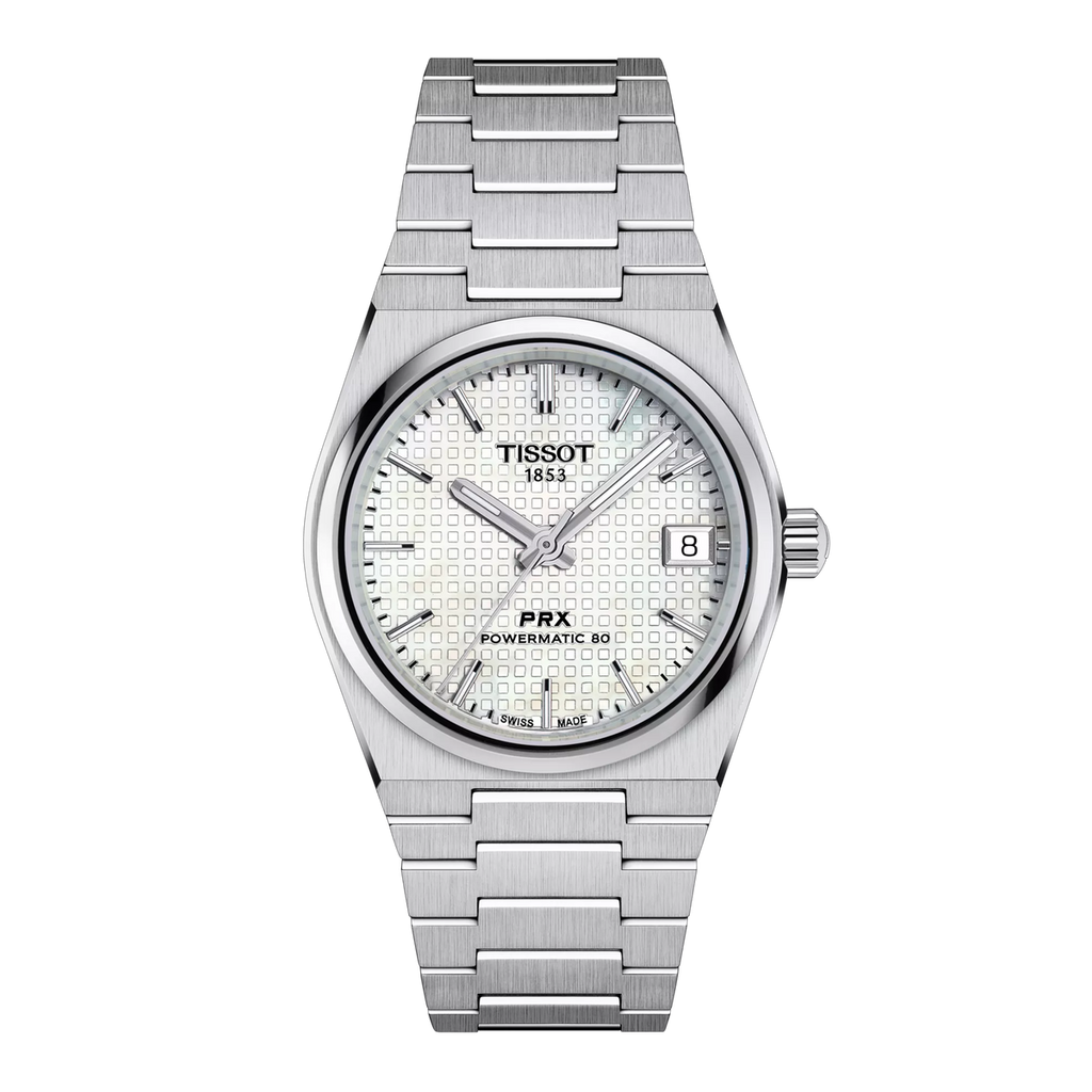 Reloj Tissot PRX Powermatic 80 35 mm Automático Nácar blanco T137.207.11.111.00 – vista oficial 5
