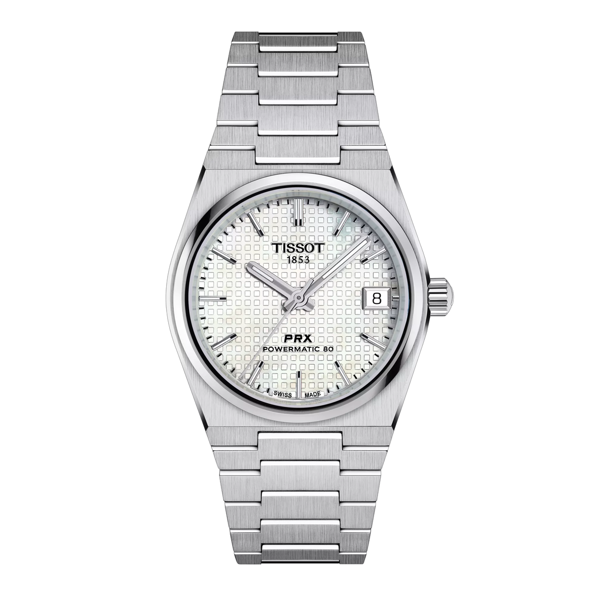 Reloj Tissot PRX Powermatic 80 35 mm Automático Nácar blanco T137.207.11.111.00 – vista oficial 5