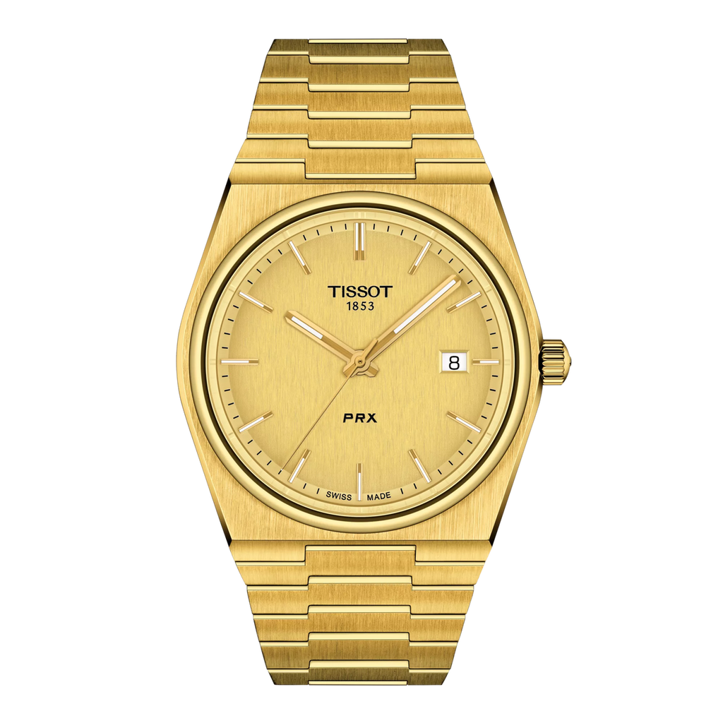 Reloj Tissot PRX 40 mm Cuarzo Dorado T137.410.33.021.00 – vista oficial 5