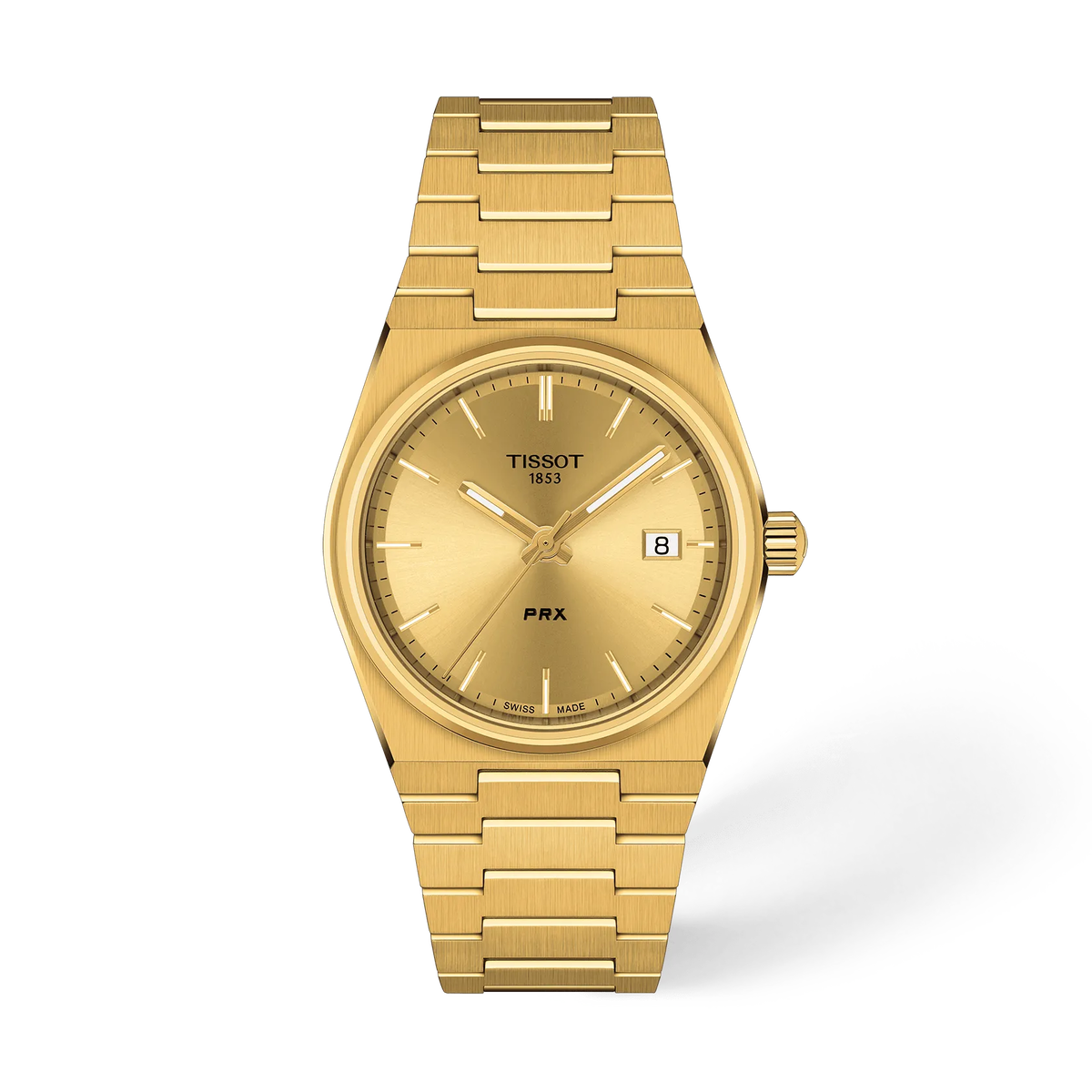 Reloj Tissot PRX 35 mm Cuarzo Dorado T137.210.33.021.00 – vista frontal
