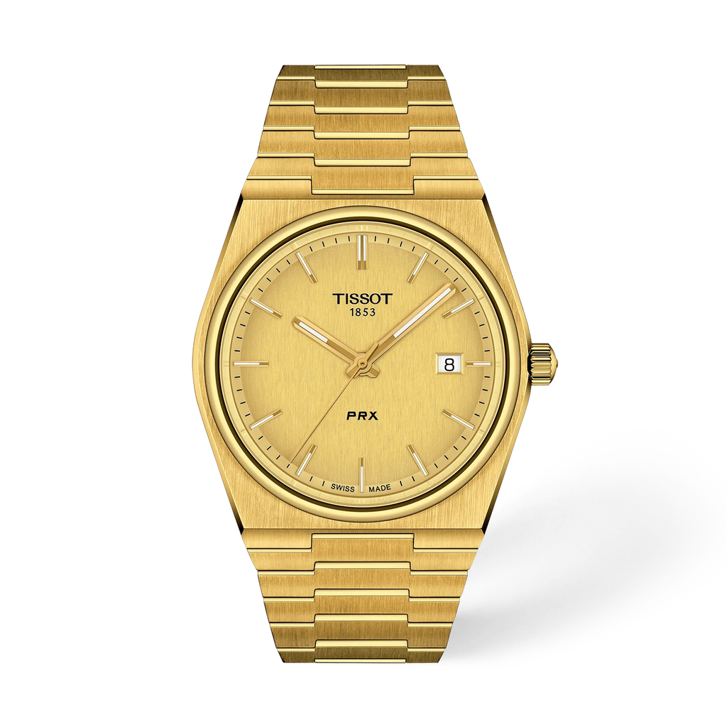 Reloj Tissot PRX 40 mm Cuarzo Dorado T137.410.33.021.00 – vista frontal