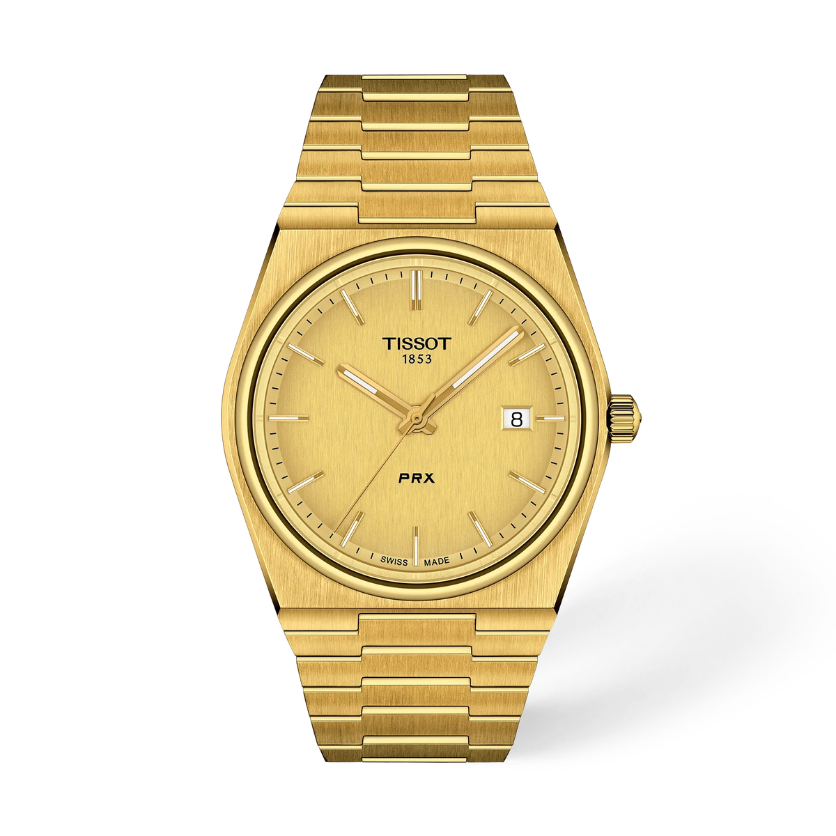 Reloj Tissot PRX 40 mm Cuarzo Dorado T137.410.33.021.00 – vista frontal