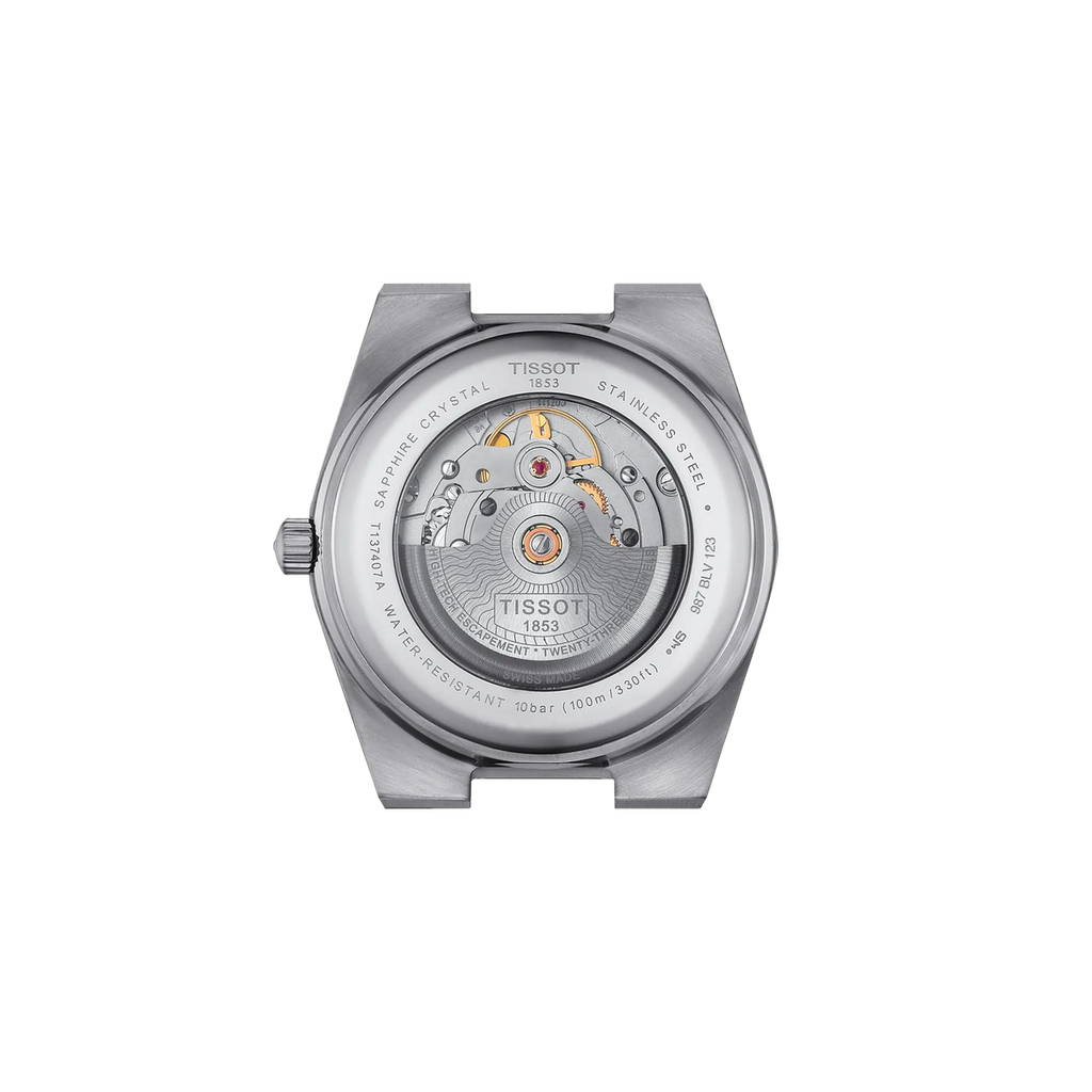 Reloj Tissot PRX Powermatic 80 40 mm Automático Verde claro T137.407.11.091.01 – vista posterior