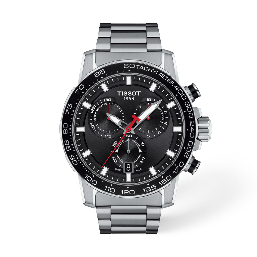 Reloj Tissot Supersport Chrono 45.5mm Cuarzo Cronógrafo Hombre Negro T125.617.11.051.00 – vista frontal