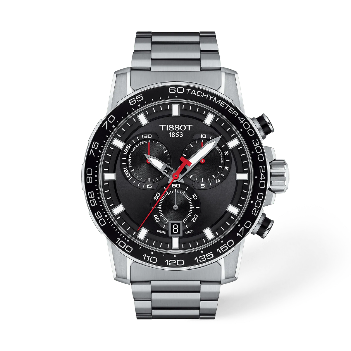 Reloj Tissot Supersport Chrono 45.5mm Cuarzo Cronógrafo Hombre Negro T125.617.11.051.00 – vista frontal