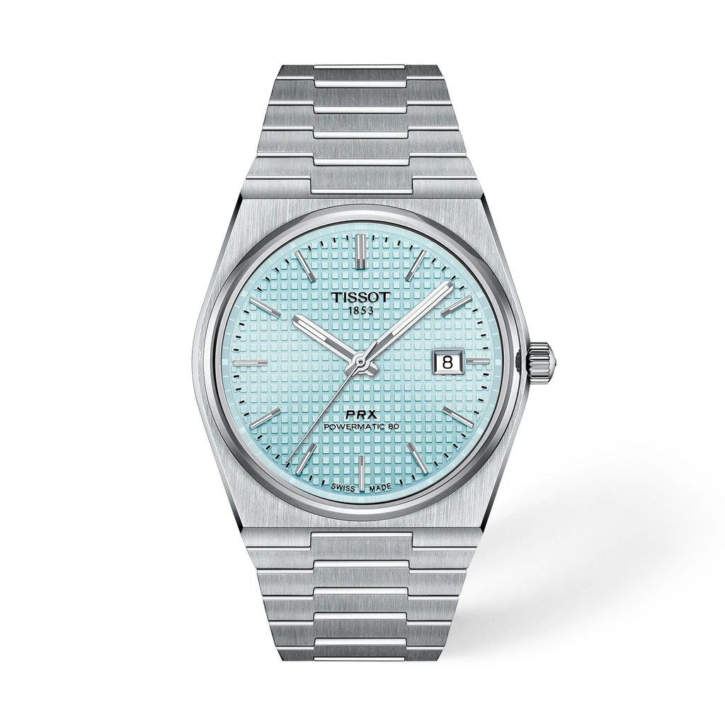 Reloj Tissot PRX Powermatic 80 40 mm Automático Azul hielo T137.407.11.351.00 – vista frontal