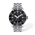 T120.407.11.051.00 — Vista frontal del reloj Tissot Seastar 1000 43mm con sombra