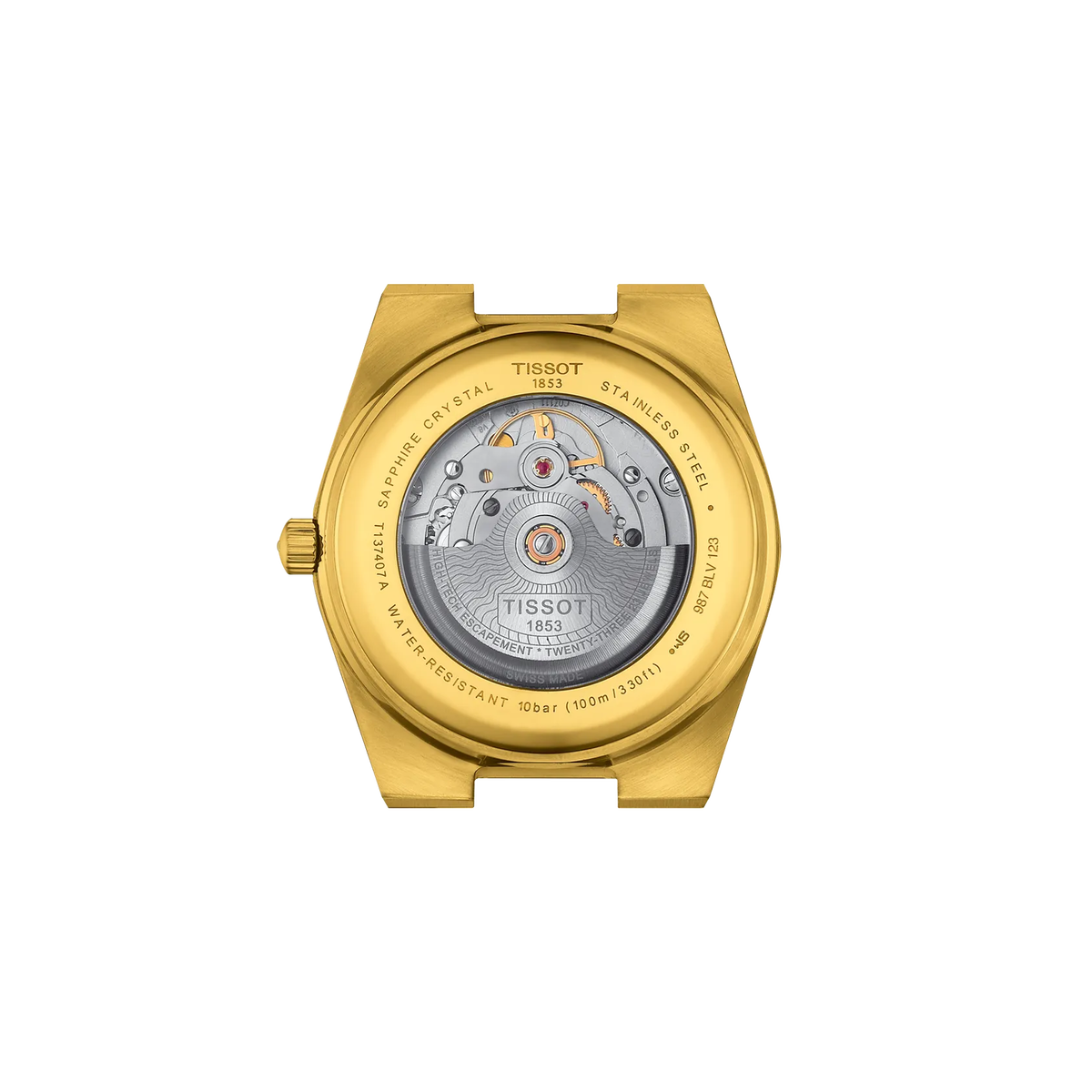 Reloj Tissot PRX Powermatic 80 40 mm Automático Champán T137.407.33.021.00 – vista posterior
