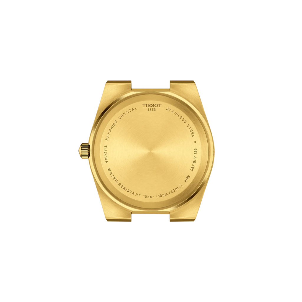 Reloj Tissot PRX 40 mm Cuarzo Dorado T137.410.33.021.00 – vista posterior
