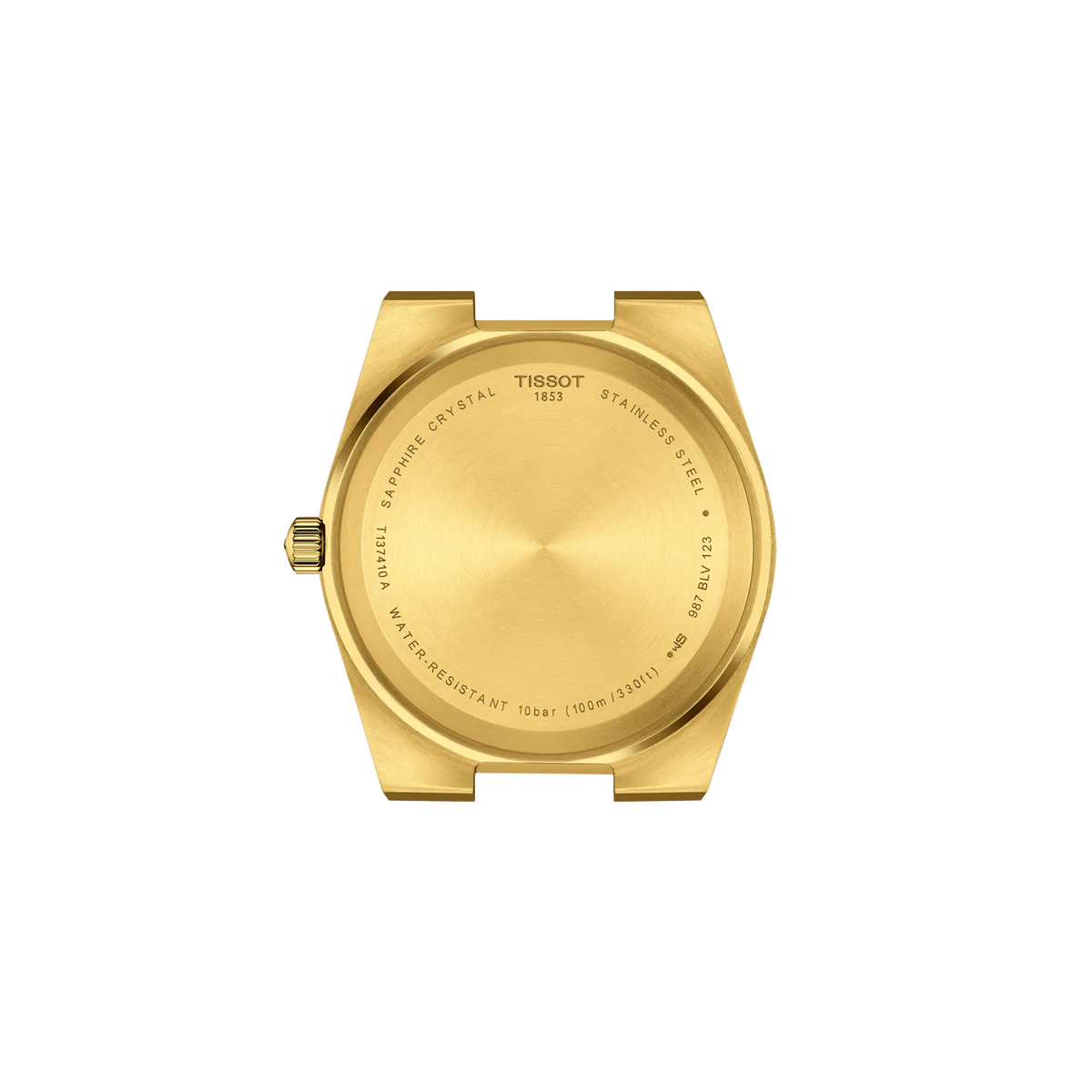 Reloj Tissot PRX 40 mm Cuarzo Dorado T137.410.33.021.00 – vista posterior