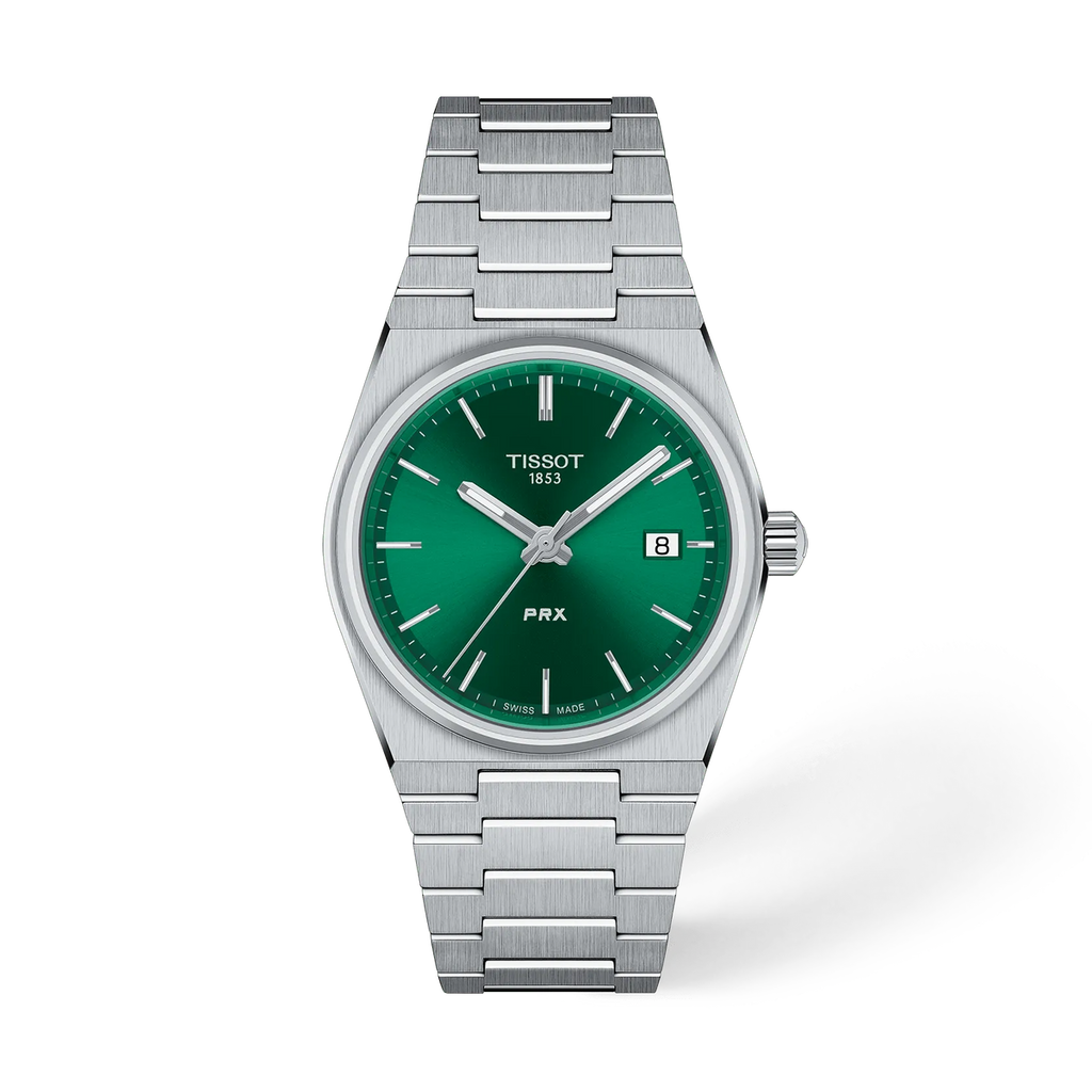Reloj Tissot PRX 35 mm Cuarzo Verde T137.210.11.081.00 – vista frontal