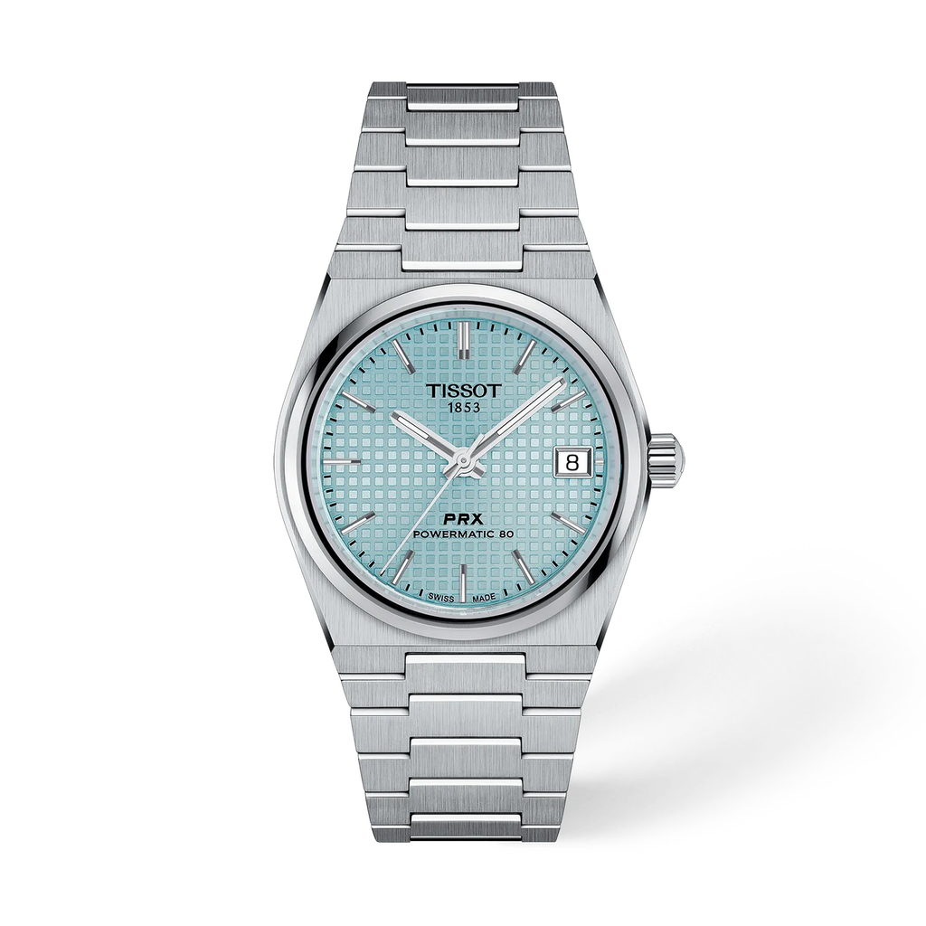 Reloj Tissot PRX Powermatic 80 35 mm Automático Azul hielo T137.207.11.351.00 – vista frontal