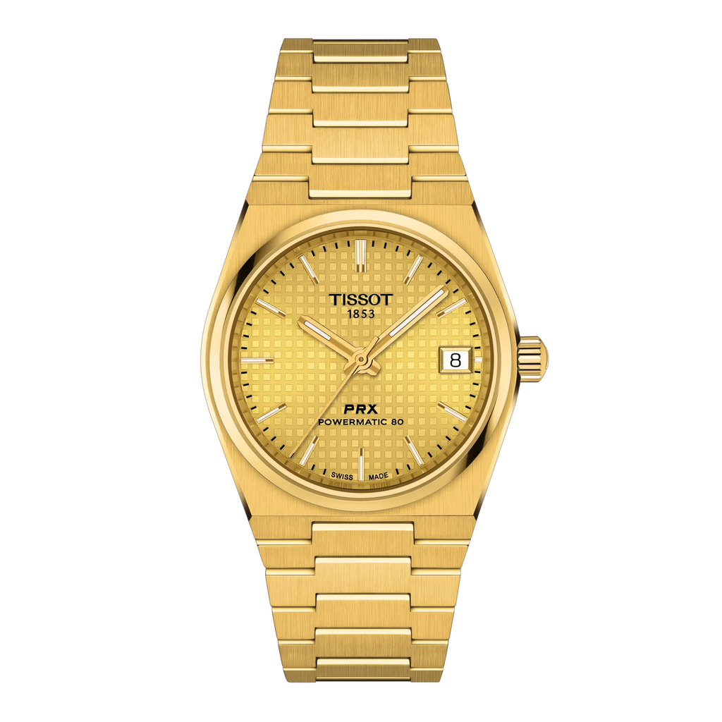 Reloj Tissot PRX Powermatic 80 35 mm Automático Champán T137.207.33.021.00 – vista posterior