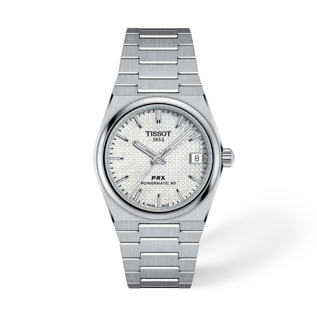 Reloj Tissot PRX Powermatic 80 35 mm Automático Nácar blanco T137.207.11.111.00 – vista frontal
