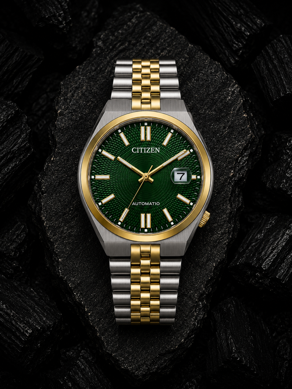 Montre Citizen Tsuyosa 60 NK0024-54X Automatique Homme Vert Bicolore