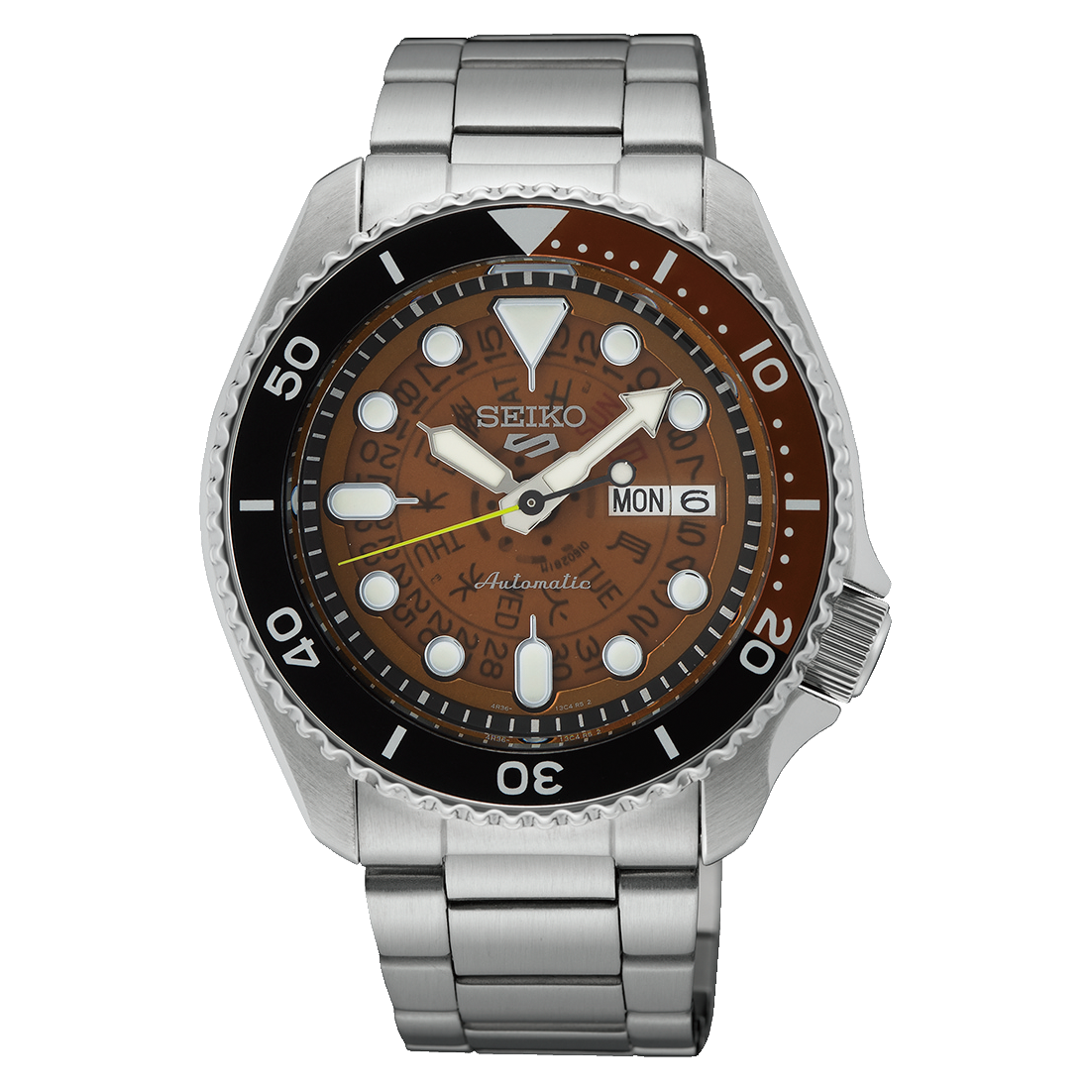 Reloj Seiko 5 Sports SRPJ47K1 Automático Hombre Naranja 42,5 mm