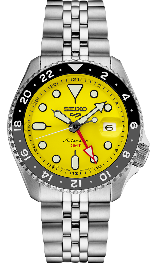 Reloj Seiko 5 Sports GMT SSK017K1 Automático Hombre Amarillo 42,5 mm