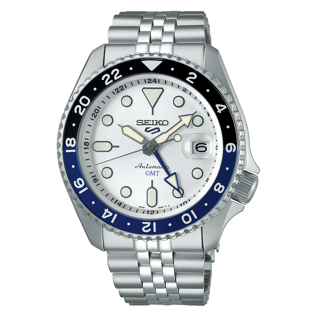 Reloj Seiko 5 Sports GMT SSK033K1 Automático Hombre Blanco 42,5 mm