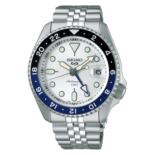Reloj Seiko 5 Sports GMT SSK033K1 Automático Hombre Blanco 42,5 mm