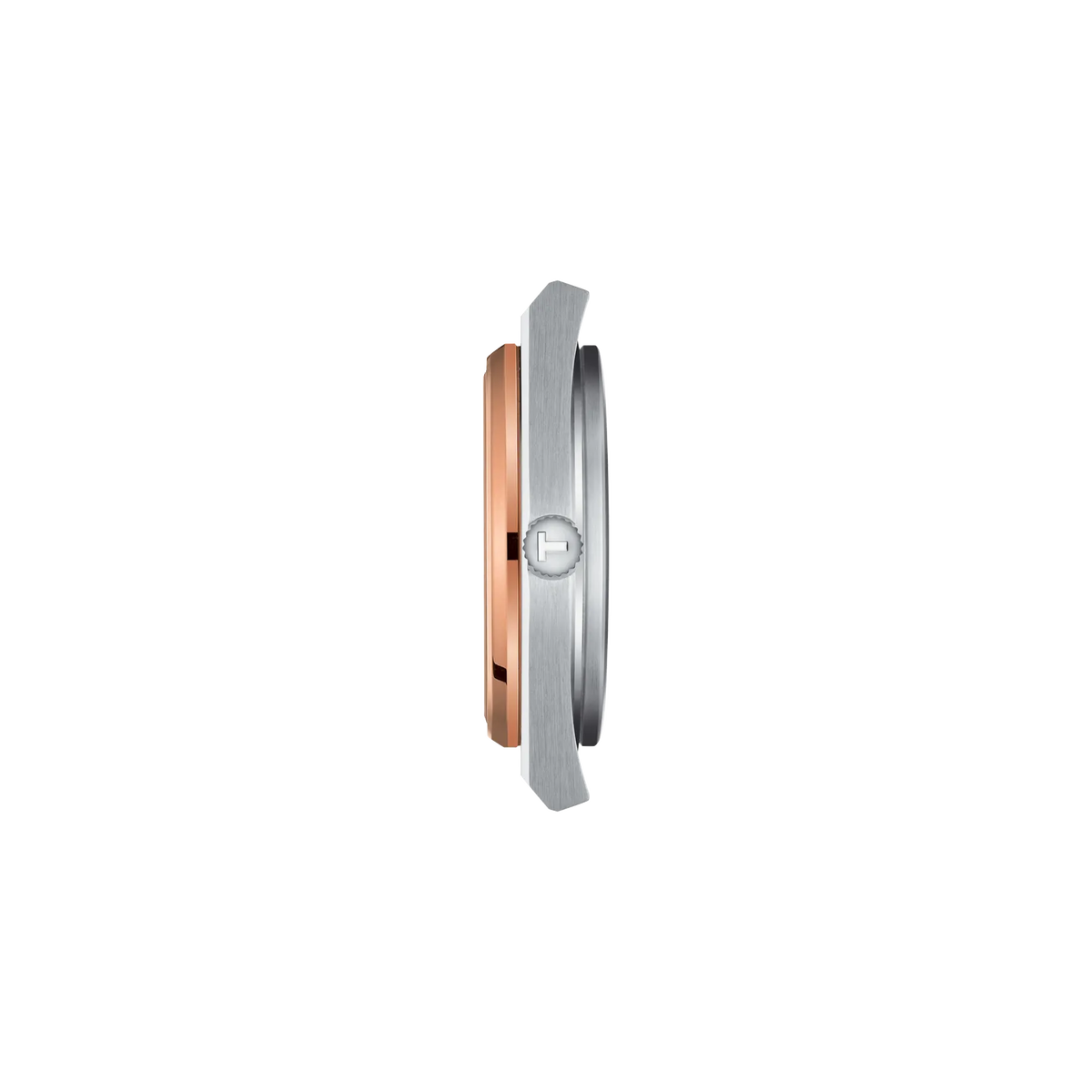 Reloj Tissot PRX Powermatic 80 40 mm Automático Blanco y oro rosa T137.407.21.031.00 – vista de perfil