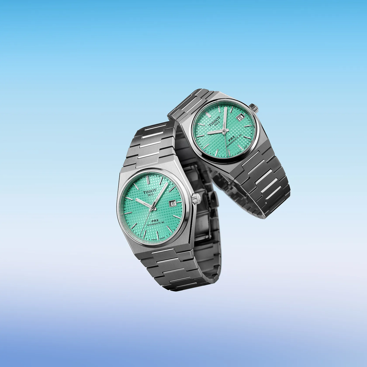 Reloj Tissot PRX Powermatic 80 40 mm Automático Verde claro T137.407.11.091.01 – vista oficial 5