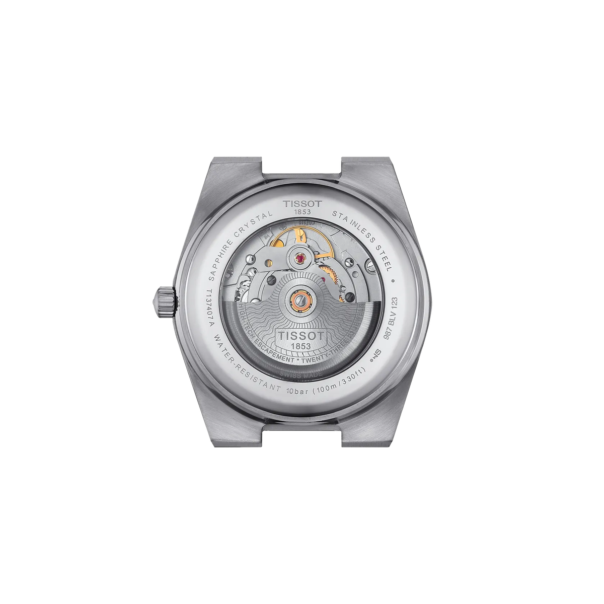 Reloj Tissot PRX Powermatic 80 40mm Automático Hombre Azul T137.407.11.041.00 – vista posterior