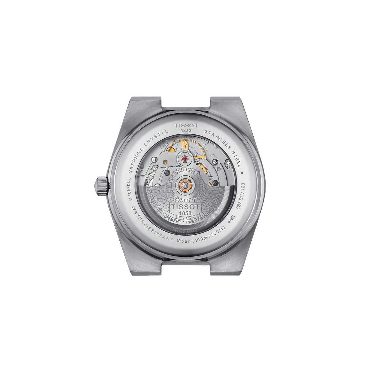 Reloj Tissot PRX Powermatic 80 40mm Automático Hombre Verde T137.407.11.091.00 – vista posterior