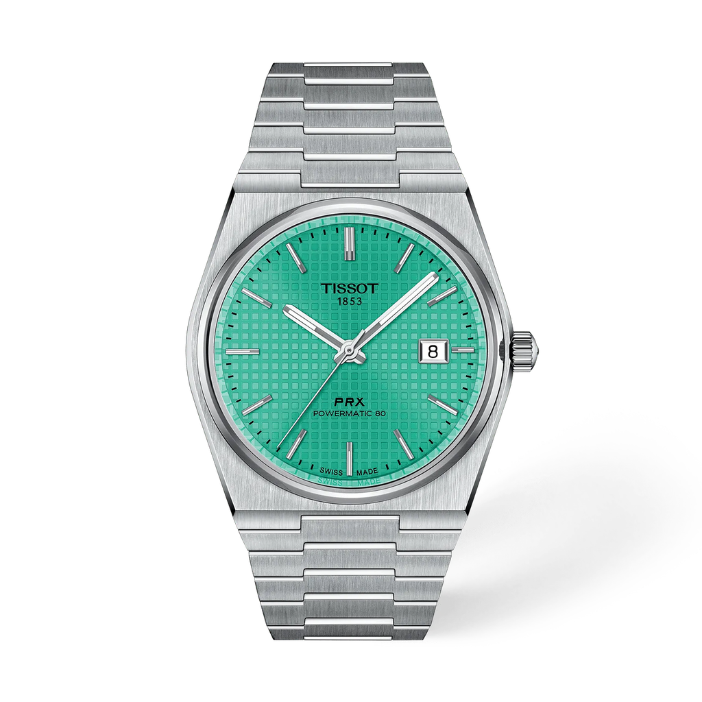 Reloj Tissot PRX Powermatic 80 40 mm Automático Verde claro T137.407.11.091.01 – vista frontal