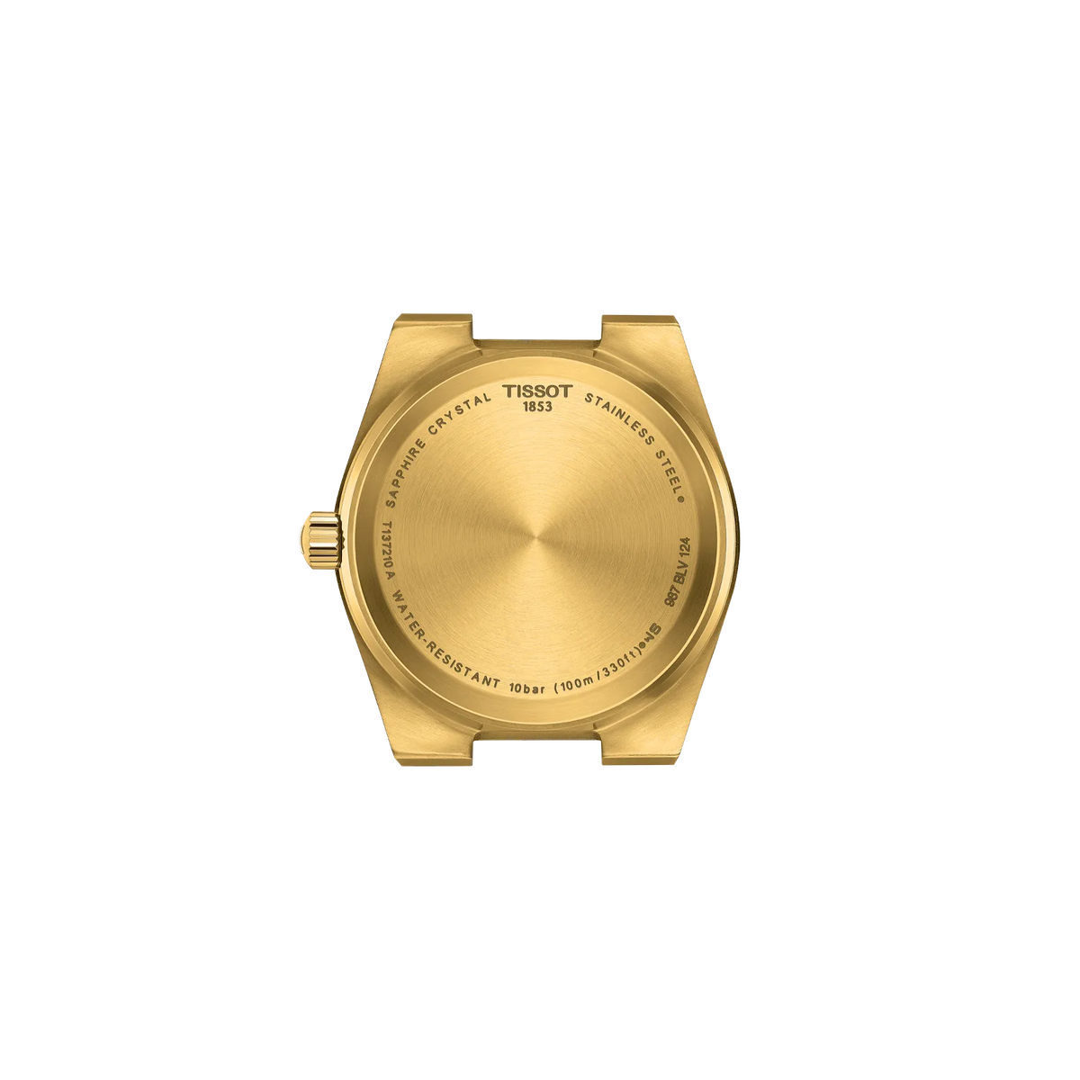 Reloj Tissot PRX 35 mm Cuarzo Dorado T137.210.33.021.00 – vista posterior