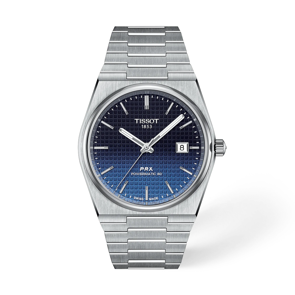 Reloj Tissot PRX Powermatic 80 40 mm Automático Azul degradado T137.407.11.051.01 – vista frontal