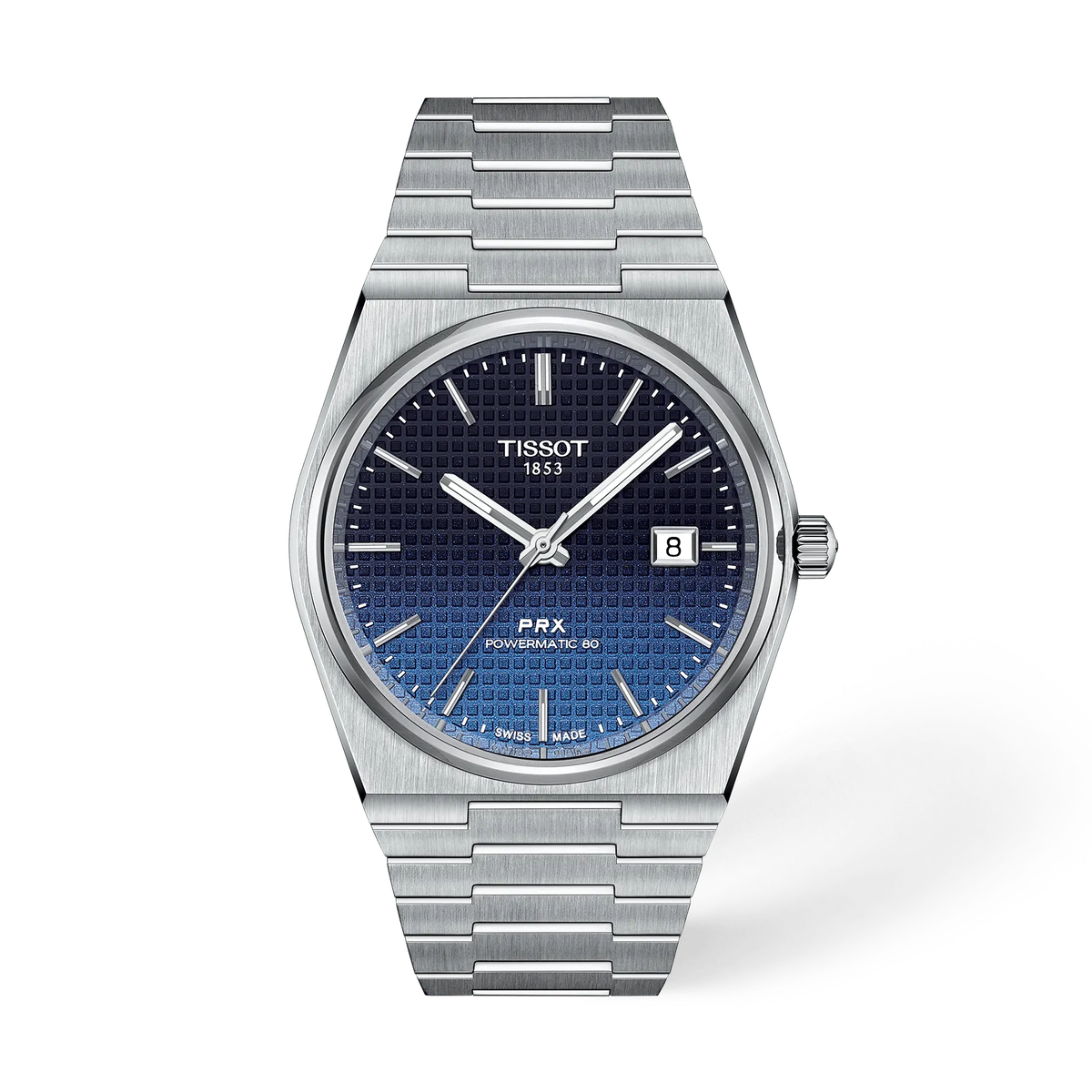Reloj Tissot PRX Powermatic 80 40 mm Automático Azul degradado T137.407.11.051.01 – vista frontal