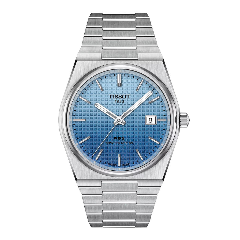Reloj Tissot PRX Powermatic 80 40 mm Automático Azul hielo degradado T137.407.11.351.01 – vista oficial 6