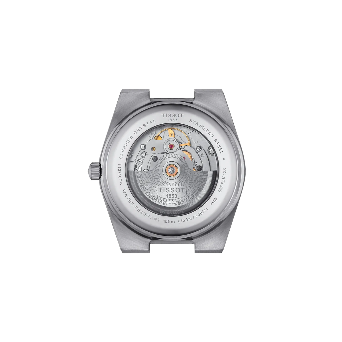 Reloj Tissot PRX Powermatic 80 40mm Automático Hombre Negro T137.407.11.051.00 – vista posterior