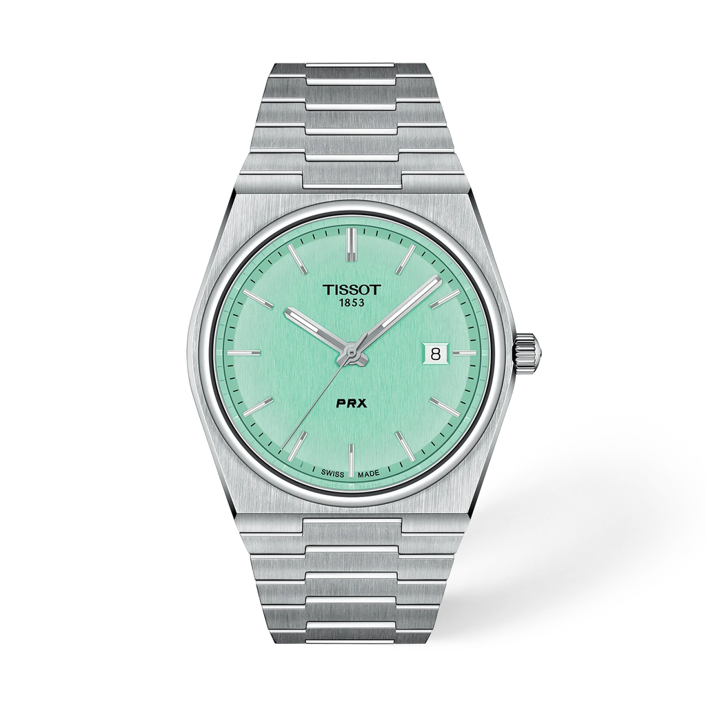 Reloj Tissot PRX 40 mm Cuarzo Verde claro T137.410.11.091.01 – vista frontal