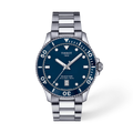 T120.410.11.041.00 — Vista frontal del reloj Tissot Seastar 1000 40mm con sombra
